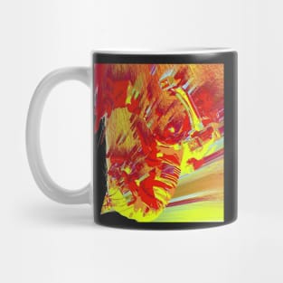 Psychedelic Astronaut in Yellows and Reds Mug